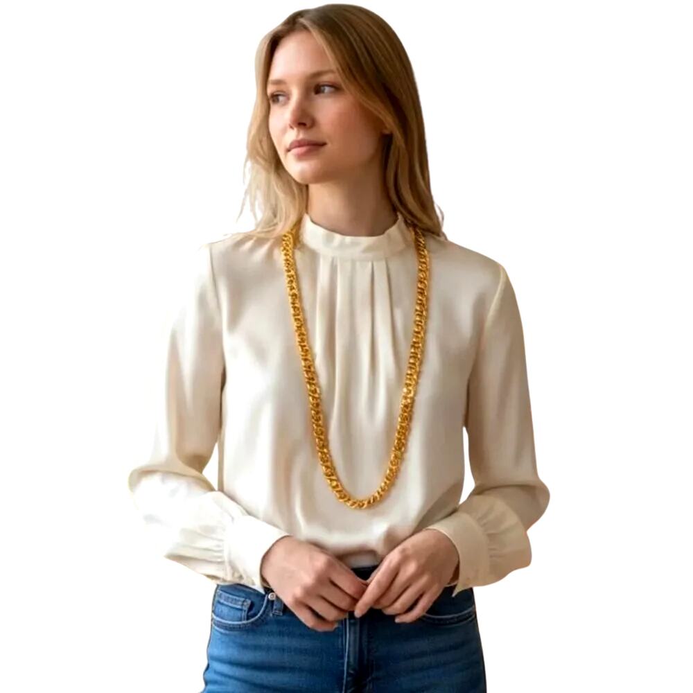 Vintage Givenchy Gold Tone Cuban Link Chain Necklace 32” Heavy Unisex